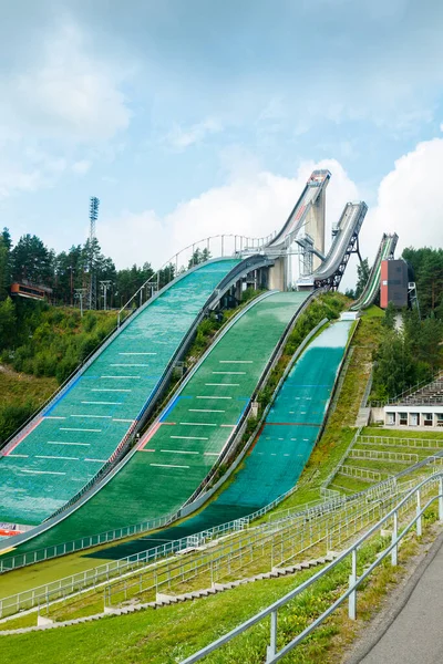 Lahti Finlandiya Ağustos 2020 Lahti Spor Merkezi Atlama Kulesi Sporcu — Stok fotoğraf