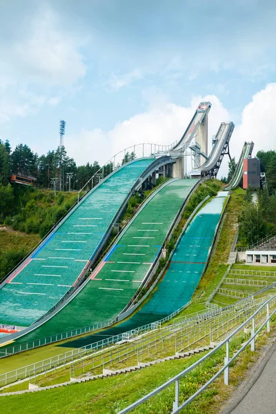 Lahti Finlandiya Ağustos 2020 Lahti Spor Merkezi Atlama Kulesi Sporcu — Stok fotoğraf