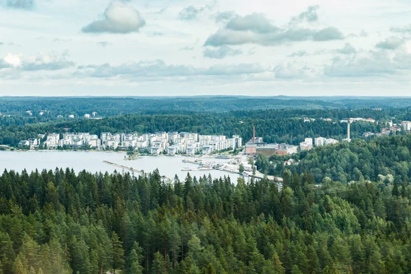 Kayak Kulesinden Lahti Limanına Havadan Yaz Manzarası — Stok fotoğraf