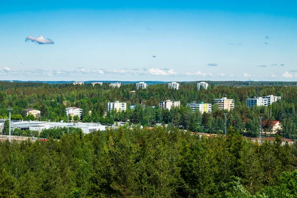 Mielakka Yamacından Kouvola Şehrinin Güzel Üst Manzarası Yaz Günü Finlandiya — Stok fotoğraf