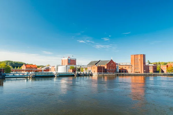 Kouvola Finlândia Setembro 2020 Old Red Brick Buildings Upm Factory — Fotografia de Stock