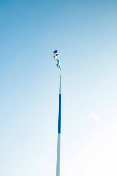 Världens Största Finska Flagga Och Den Högsta Flaggstången Europa Mot — Stockfoto