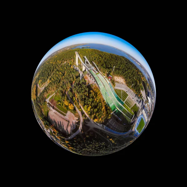 Una Vista Panorámica Aérea Tridimensional Del Centro Deportivo Lahti Con — Foto de Stock