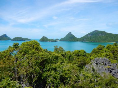 Lush tropical Islands of Angthong Marine Park in the Gulf of Thailand