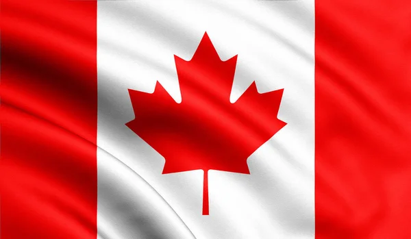 加拿大挥舞国旗背景 — 图库照片