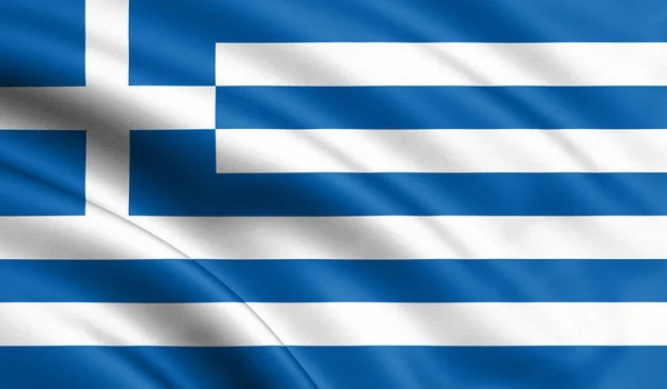 ギリシャの国旗 ギリシャの旗を振って イラストレーション アテネ イラスト — ストック写真