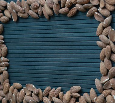 Arka plan görüntüsü için sağlıklı gıda kadar badem fındık kapatın. Doku