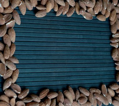 Arka plan görüntüsü için sağlıklı gıda kadar badem fındık kapatın. Doku