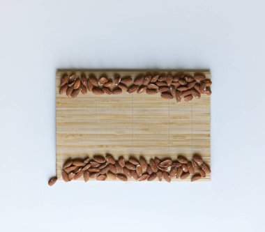 Arka plan görüntüsü için sağlıklı gıda kadar badem fındık kapatın. Doku