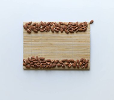 Arka plan görüntüsü için sağlıklı gıda kadar badem fındık kapatın. Doku