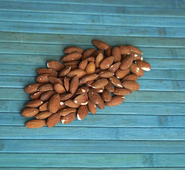 Arka plan görüntüsü için sağlıklı gıda kadar badem fındık kapatın. Doku