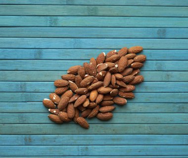 Arka plan görüntüsü için sağlıklı gıda kadar badem fındık kapatın. Doku