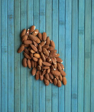 Arka plan görüntüsü için sağlıklı gıda kadar badem fındık kapatın. Doku