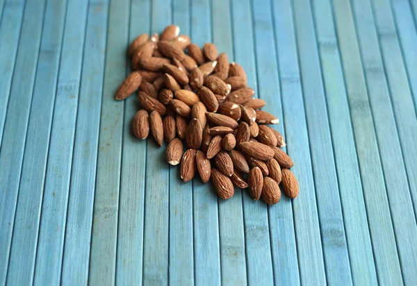 Healthy food  for background image close up almond nuts. Texture — Stock Photo, Image