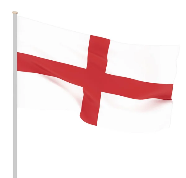Acenar Com Bandeira Inglesa Textura Fundo Renderização Onda Ilustração Isolado — Fotografia de Stock