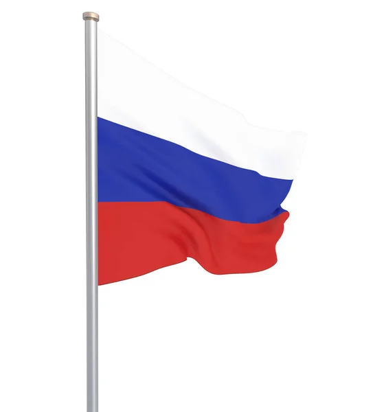Sventolando Bandiera Nazionale Colorata Della Russia Struttura Dello Sfondo Rendering — Foto Stock