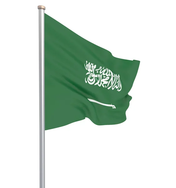 Saudi Arabische Flagge Weht Wind Hintergrund Textur Riad Darstellung Flagge — Stockfoto