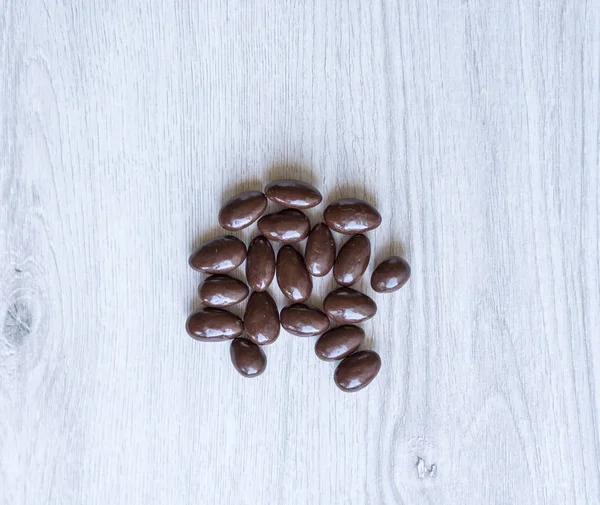 Imagen Comida Cerrar Caramelos Leche Chocolate Nueces Almendras Oscuras Extra — Foto de Stock