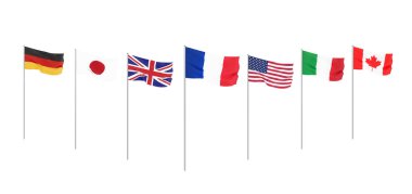 Abd bayrağını sallıyor. Tasarım için 3d illüstrasyon. - İllüstrasyon