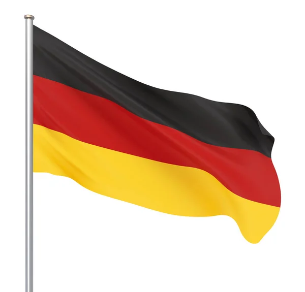 Germany Flag Blowing Wind Background Texture Rendering Wave Illustration — Stock Photo, Image