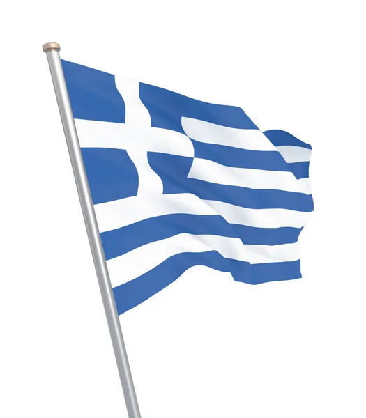 Drapeau Grec Drapeau Agitant Grèce Illustration Athènes Illustration — Photo