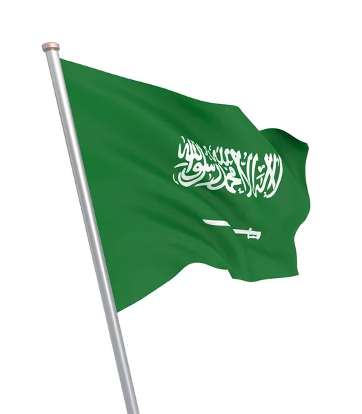 Saudi Arabische Flagge Weht Wind Hintergrund Textur Riad Darstellung Flagge — Stockfoto