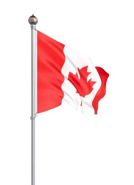Mengibarkan Bendera Kanada Ilustrasi Untuk Rancanganmu Tekstur Latar Belakang Ilustrasi — Stok Foto