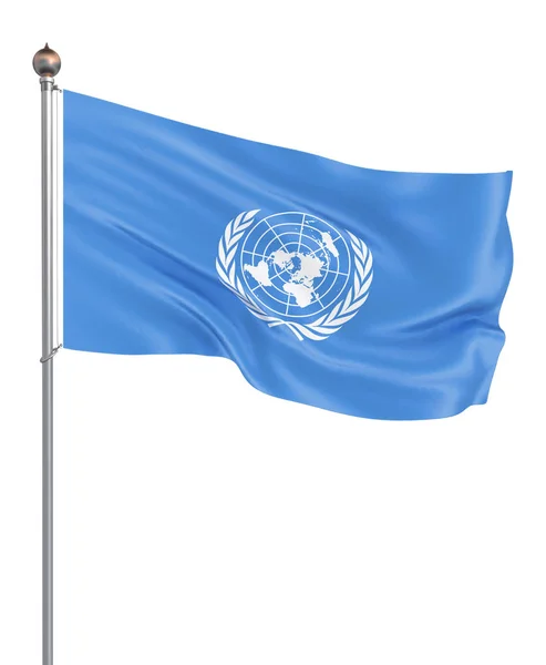 Drapeau Des Nations Unies Isolé Sur Blanc Illustration — Photo