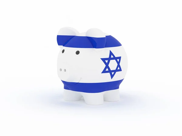 Ekonomi Spara Pengar Spargris Vit Bakgrund Israel Sjunker Illustration — Stockfoto