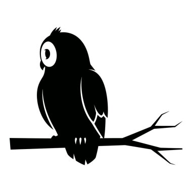 Gece Gökyüzünün Altında Oturan Baykuş 'un Silueti