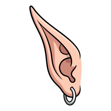 Fantezi Elf Kulağı Piercing Hoop Ring Kostüm ve Kostüm Aksesuarı