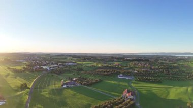 Köyün güzel hava manzarası