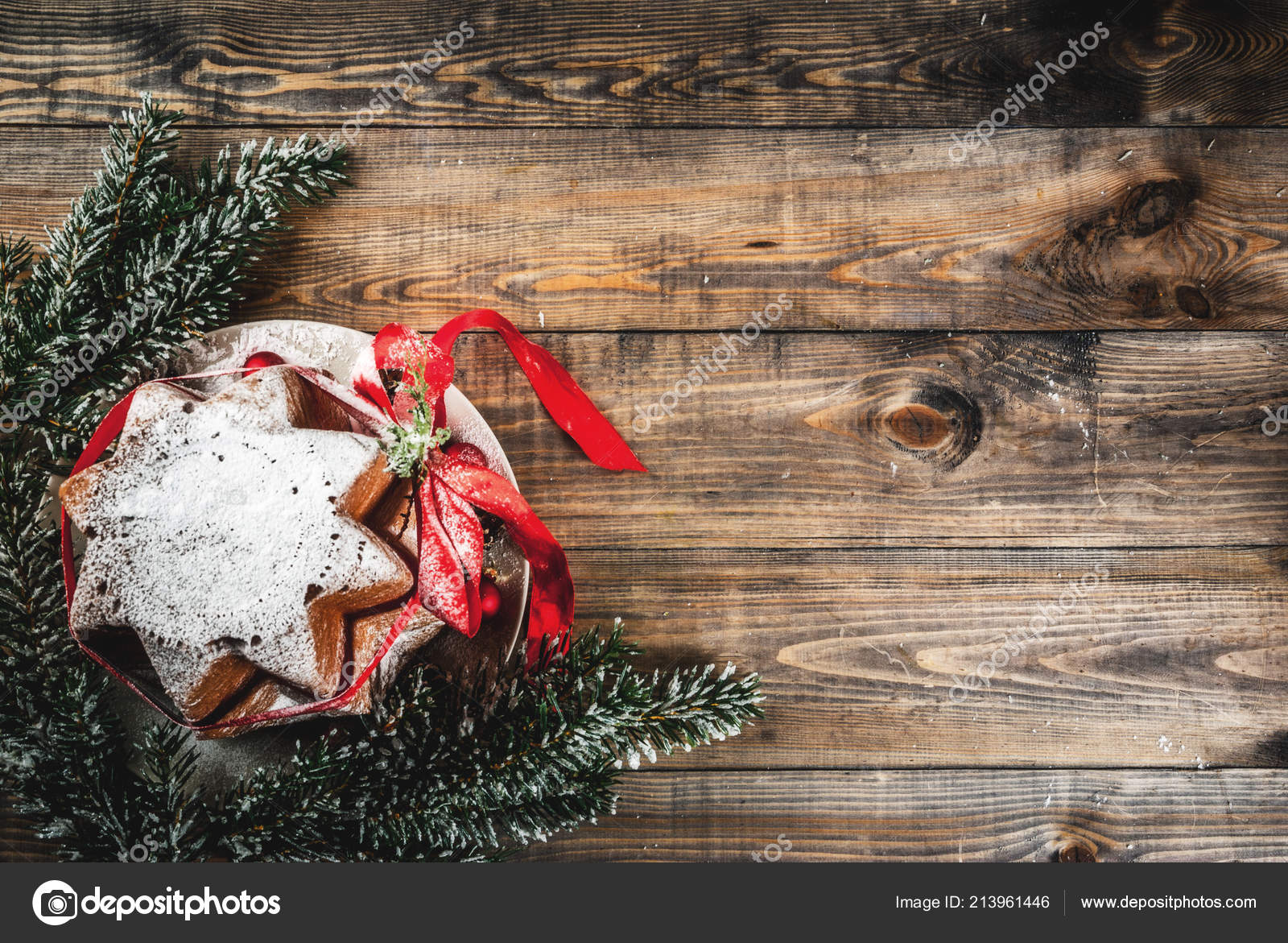 Traditional Italian Christmas Fruit Cake Panettone Pandoro Festive