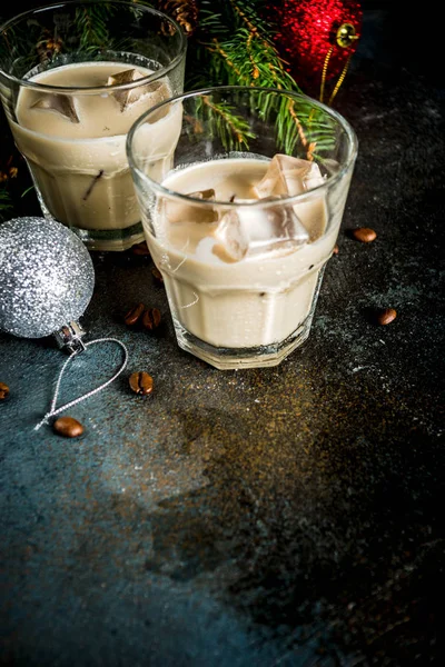 Ирландский Сливочный Коктейль Ликер Традиционный Зимний Рождественский Напиток Темный Ржавый — стоковое фото