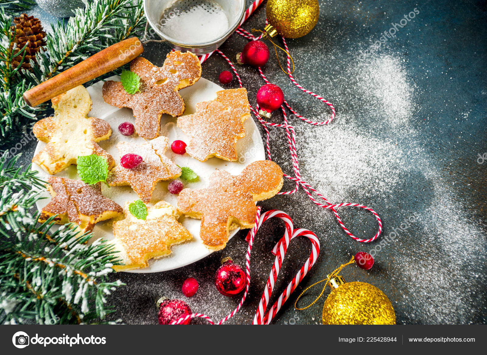 Creative Idea Xmas Breakfast Funny Christmas Pancakes Form