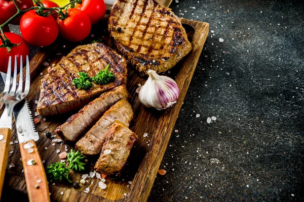 Carne Parrilla Fresca Casera Carne Asada Parrilla Carne Res Mediana —  Fotos de Stock