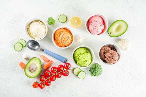 Trendy Vegan Food Summer Healthy Dessert Concept Colorful Diet Vegetable — Stock Photo, Image
