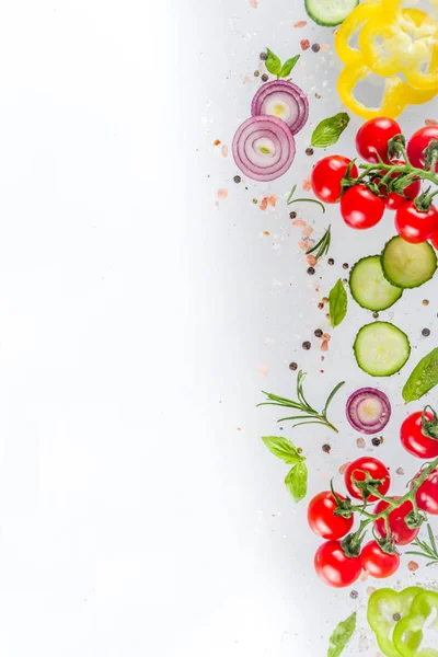 Concept Végétalien Aliments Sains Ingrédients Cuisson Printemps Salade Vitamines Légumes — Photo