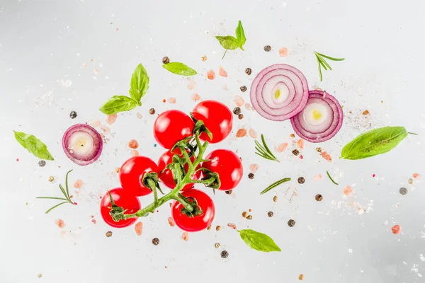 Vegan Gezond Voedsel Concept Ingrediënten Koken Lente Vitamine Salade Verse — Stockfoto