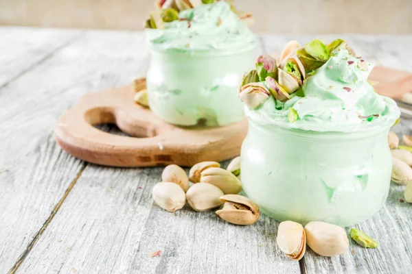 Pistachio ice cream gelato — Stock Photo, Image