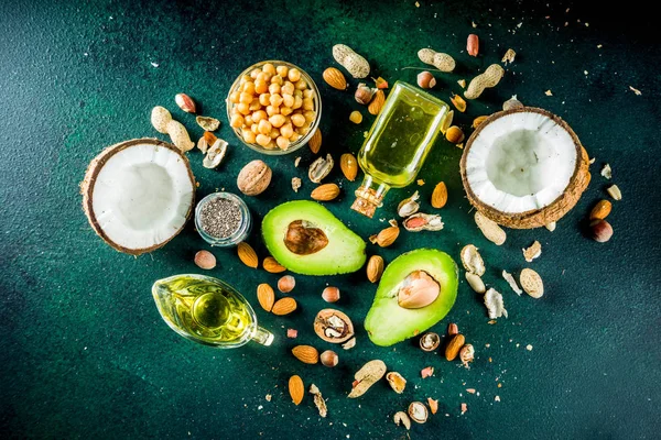 Gesunde vegane Fettquellen — Stockfoto