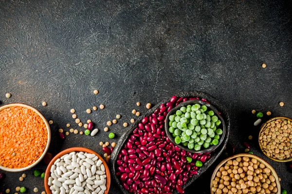 Set of different legumes — Stock Photo, Image