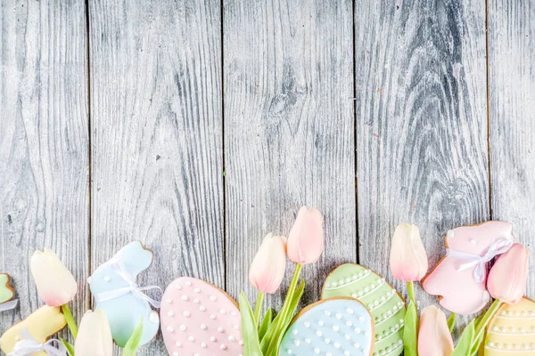 Velikonoční pozadí soubory cookie — Stock fotografie