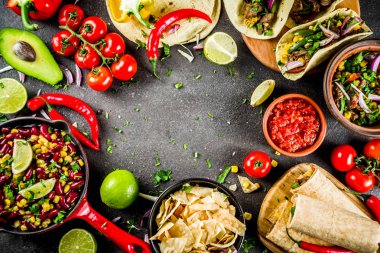 Meksika yemeği kavramı. Cinco de Mayo gıda.