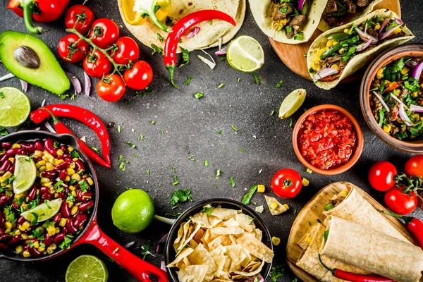 Conceito de comida mexicana. Cinco de Mayo comida . — Fotografia de Stock