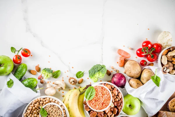 Boa fibra de carboidratos alimentos ricos — Fotografia de Stock