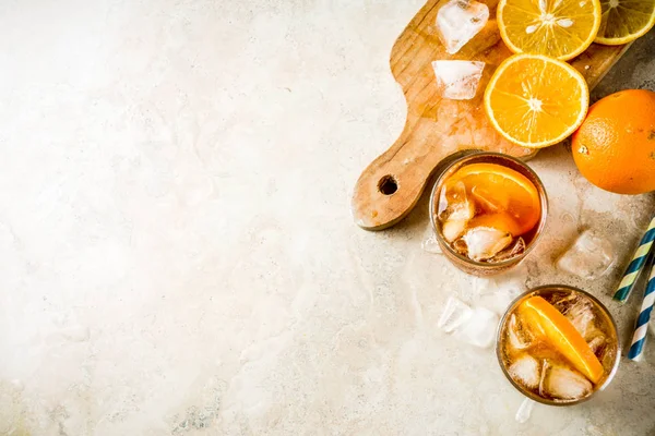 Iced coffee with orange — Stock Photo, Image