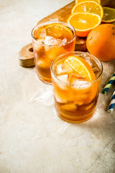 Café gelado com laranja — Fotografia de Stock