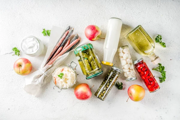 Assortment of various fermented food