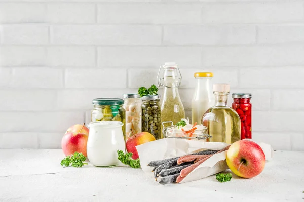 Assortment of various fermented food